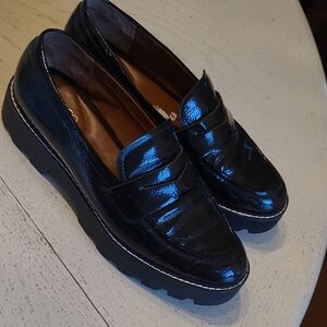 Franco Sarto Patent Leather Chunky Loafers